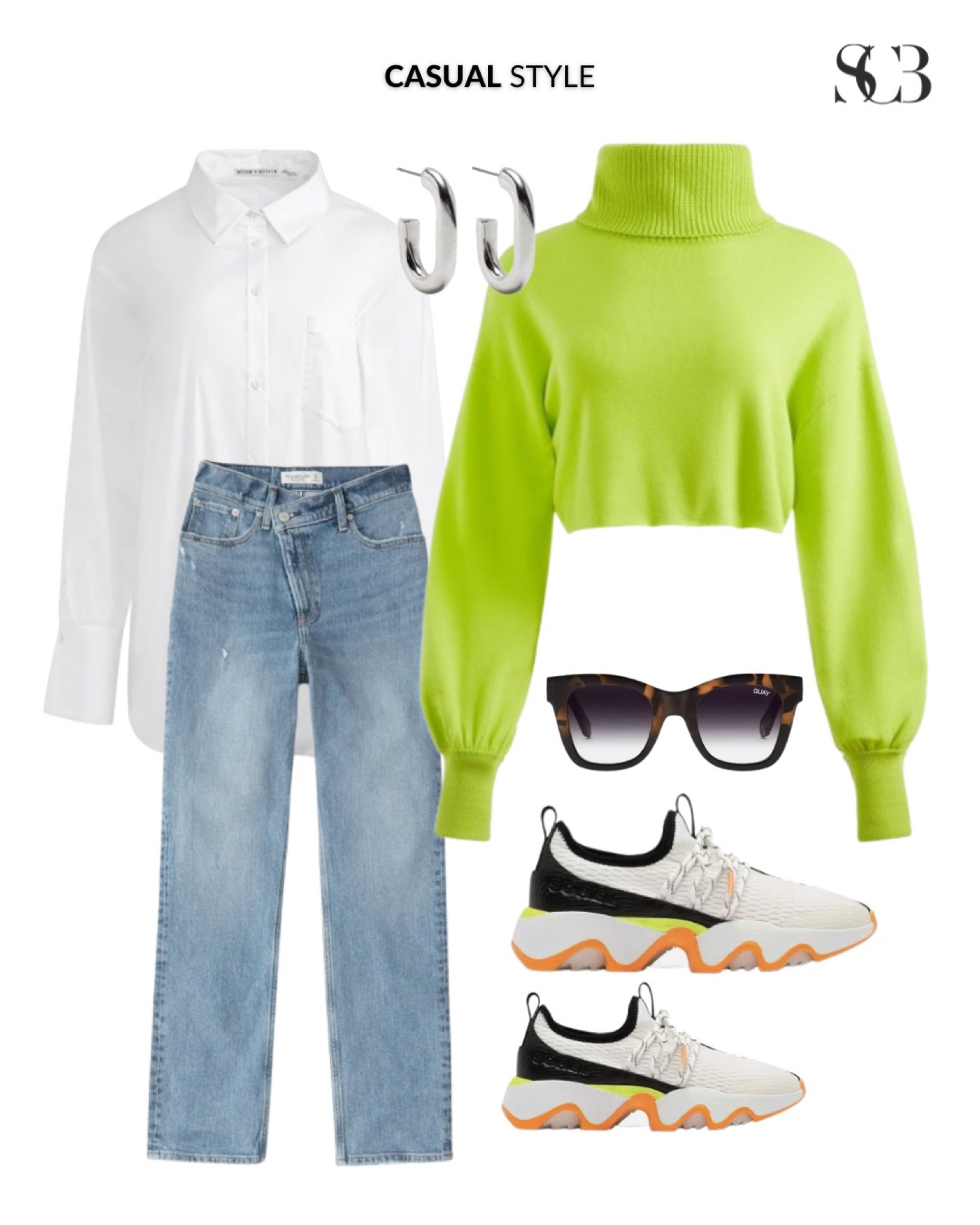 What's your style aesthetic? Alice & Olivia has a little bit of something for every occasion. This comfy sweater is the perfect pop of color to elevate this casual look! 

Size up a half size in the Sorel sneakers for a comfy fit!

#AliceandOlivia #casual #springfashion