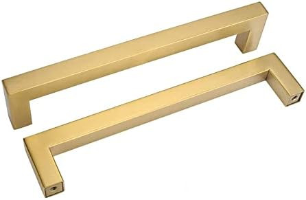 Haliwu 15 Pack/Cabinet Pulls, Brushed Brass Cabinet Pulls 6-1/4 inch Gold Cabinet Handles Brass D... | Amazon (US)