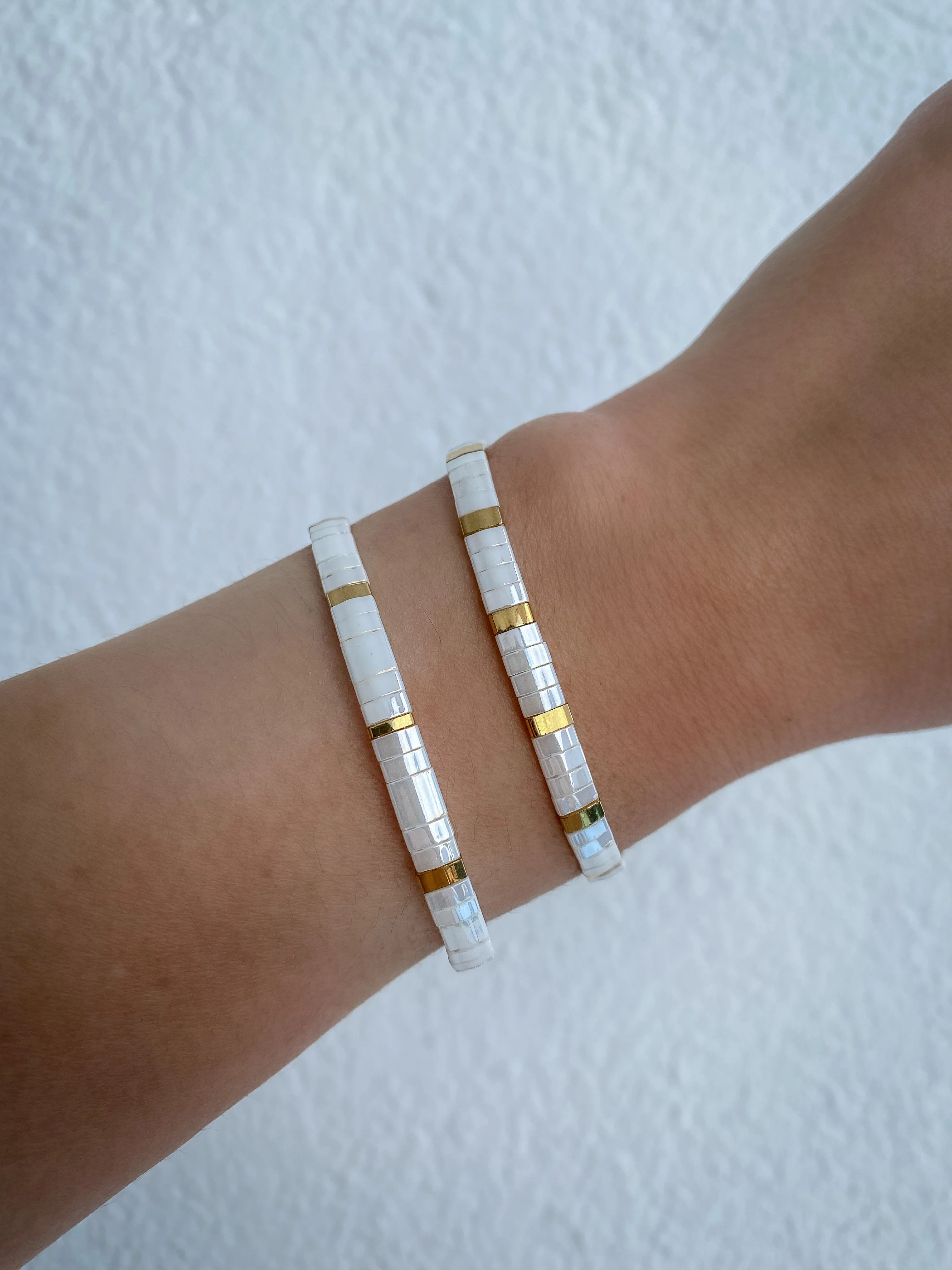 Blanc Tula Bracelet Set | Azzurra Capri