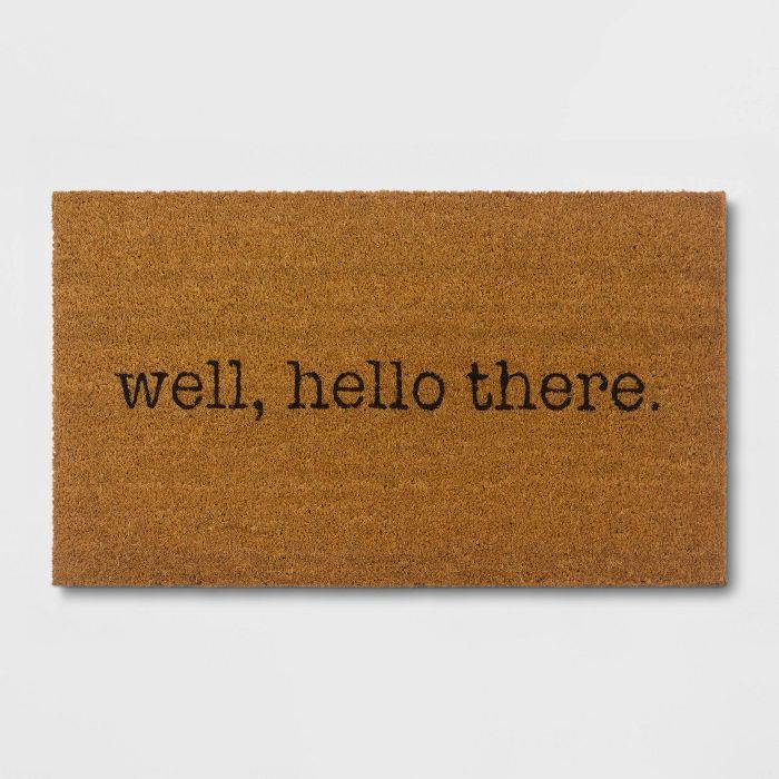 Well, Hello There Doormat - Black/Beige - Room Essentials&#8482; | Target