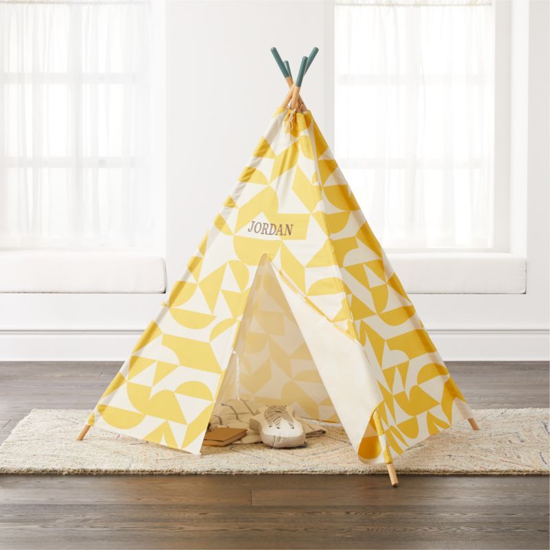 Geometric Yellow Teepee + Reviews | Crate and Barrel | Crate & Barrel