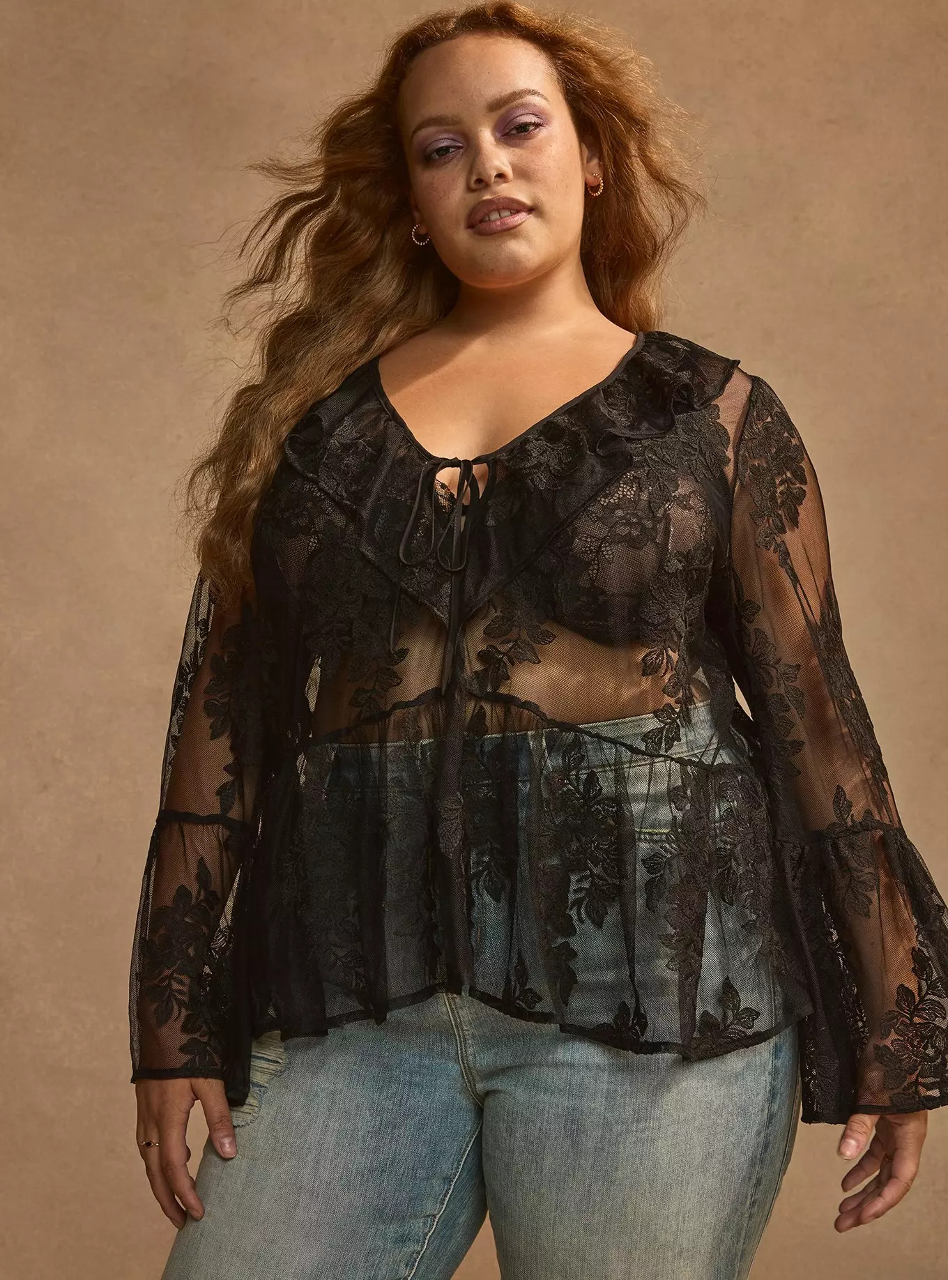 Festi Ruffle Bell Sleeve Blouse | Torrid (US & Canada)