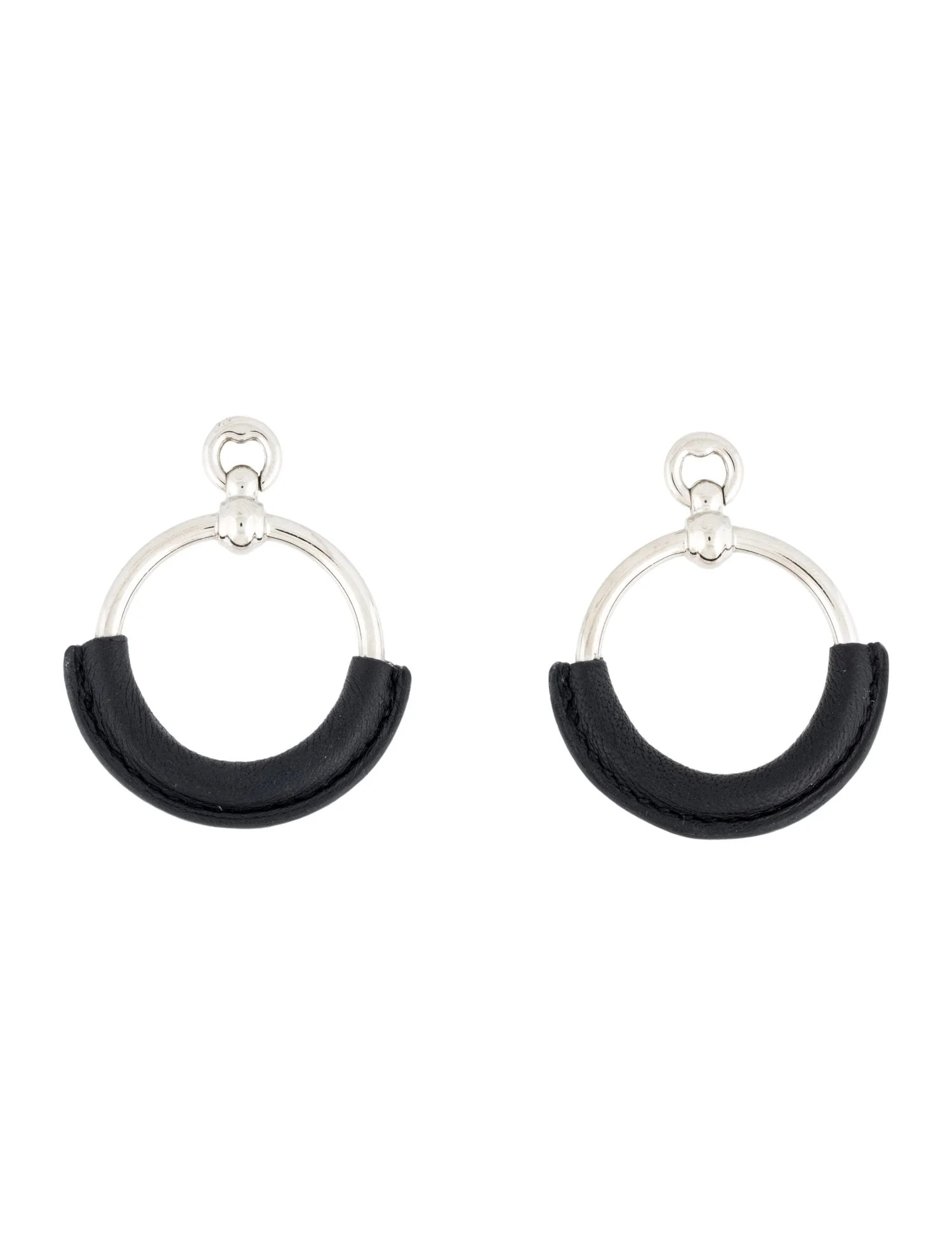 Leather Loop Drop Earrings | The RealReal