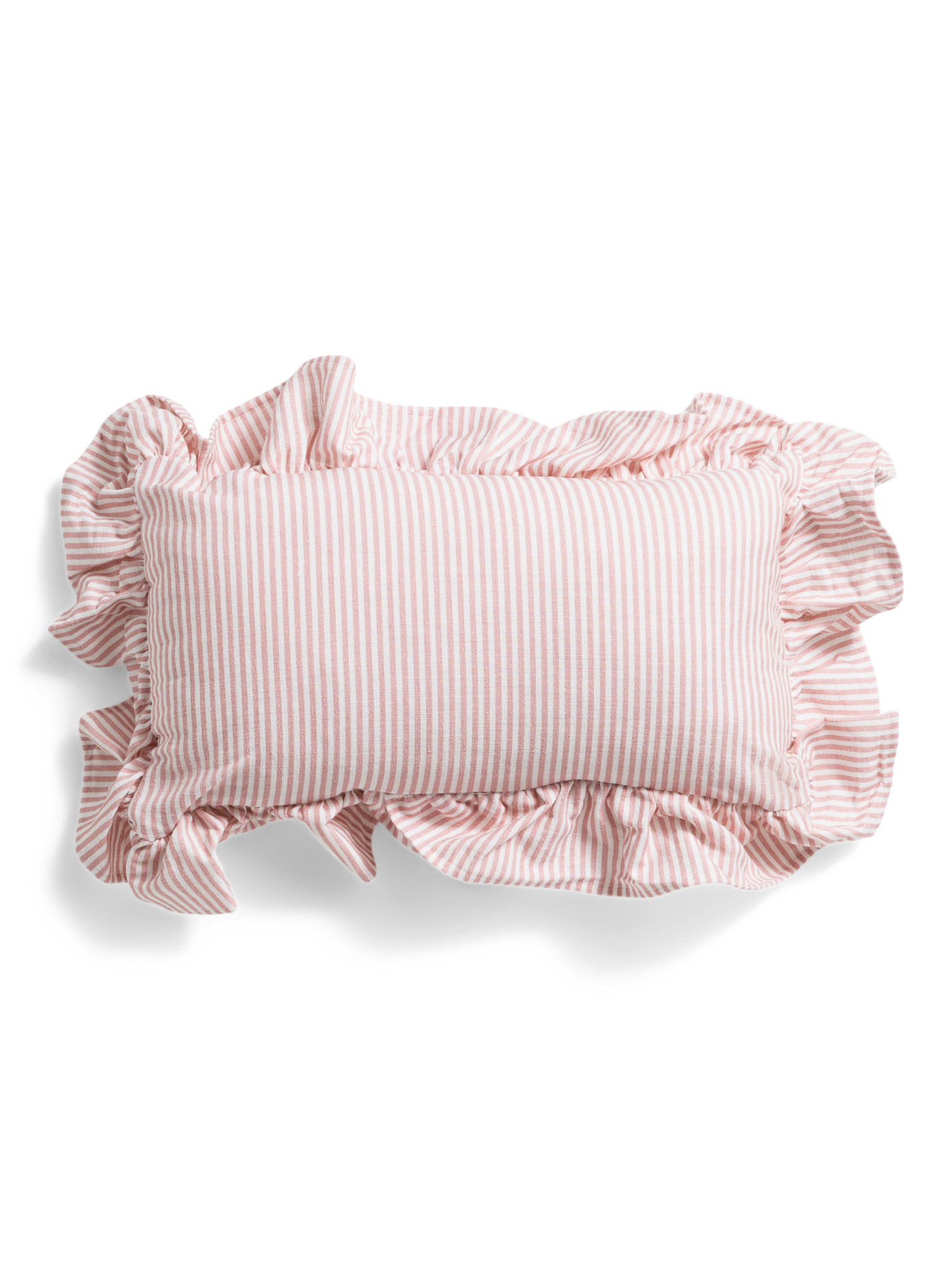 9x16 Newport Pinstriped Ruffle Lumbar Pillow | TJ Maxx