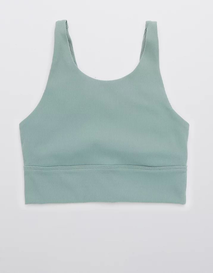 OFFLINE Ribbed Longline Sports Bra | American Eagle Outfitters (US & CA)