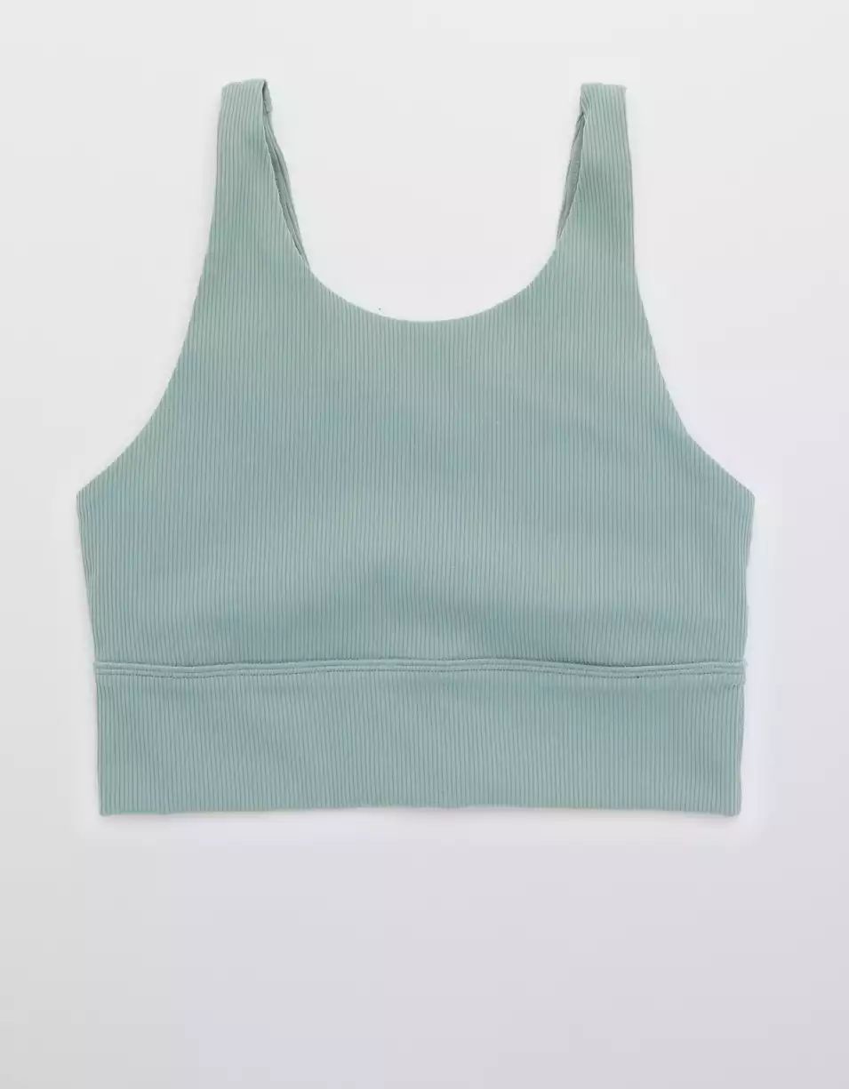 OFFLINE Ribbed Longline Sports Bra | American Eagle Outfitters (US & CA)