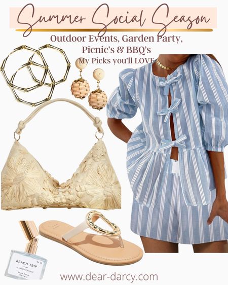 #outfitinspo
how cute is this darling affordable outfit?

Stripes short set $16.99 set

Fab sandals a dupe for Jeffery Cambell by Target under $25

Lisi Lurch new jewelry perfect for summer 

A beautiful cult Gaia bag you use every Spring and Summer

Beach perfume by Anthro $34 a dupe for Beach by Bobbi Brown



#LTKStyleTip #LTKSaleAlert #LTKFindsUnder50