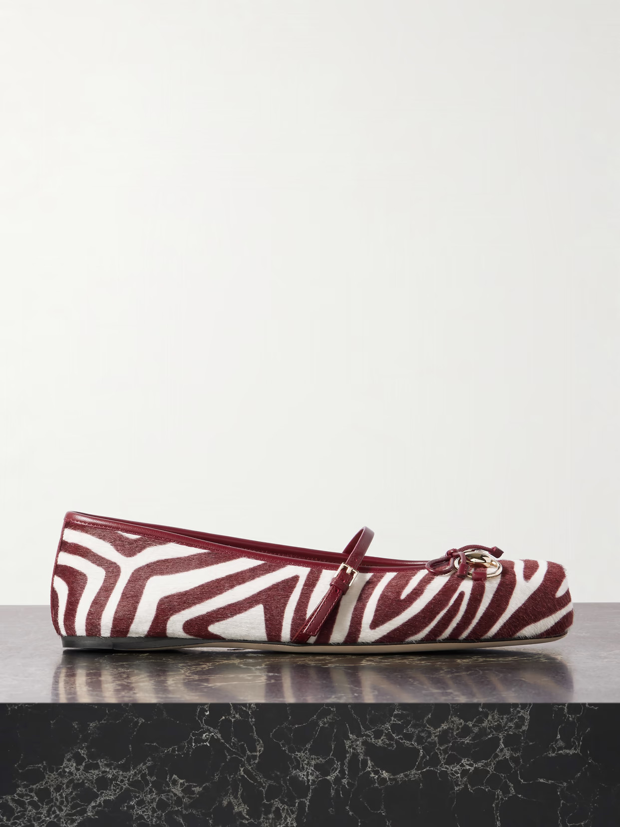 Gucci - Horsebit Ballerina Zebra-print Calf Hair Flats - White - IT42 | NET-A-PORTER APAC
