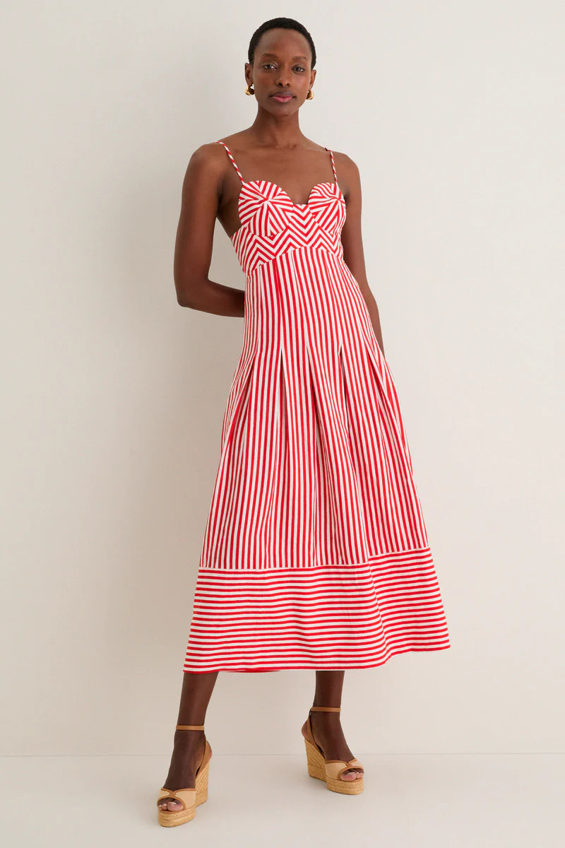 Red Checkered Stripes Maxi Dress | Tuckernuck (US)
