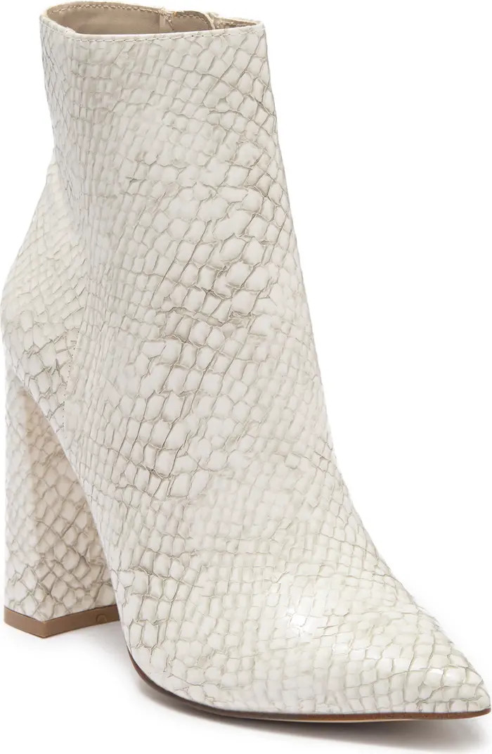 Tarra Snakeskin Embossed Leather Bootie | Nordstrom Rack
