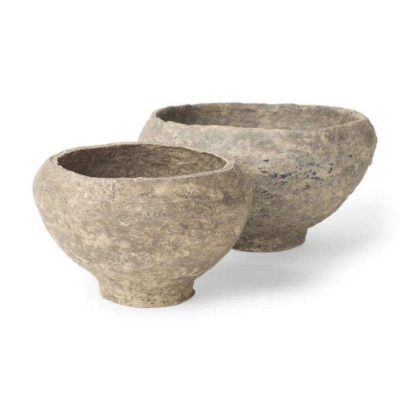 Handmade Paper Mache Decorative Bowl - Set of 2 | Wayfair North America