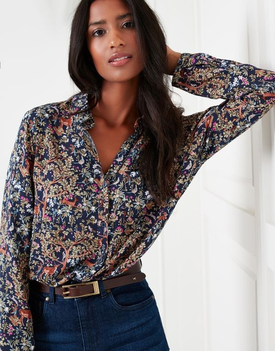 Elvina Button Through Blouse | Joules (UK)