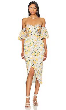 ASTR the Label Zurina Dress in Blue Apricot Floral from Revolve.com | Revolve Clothing (Global)