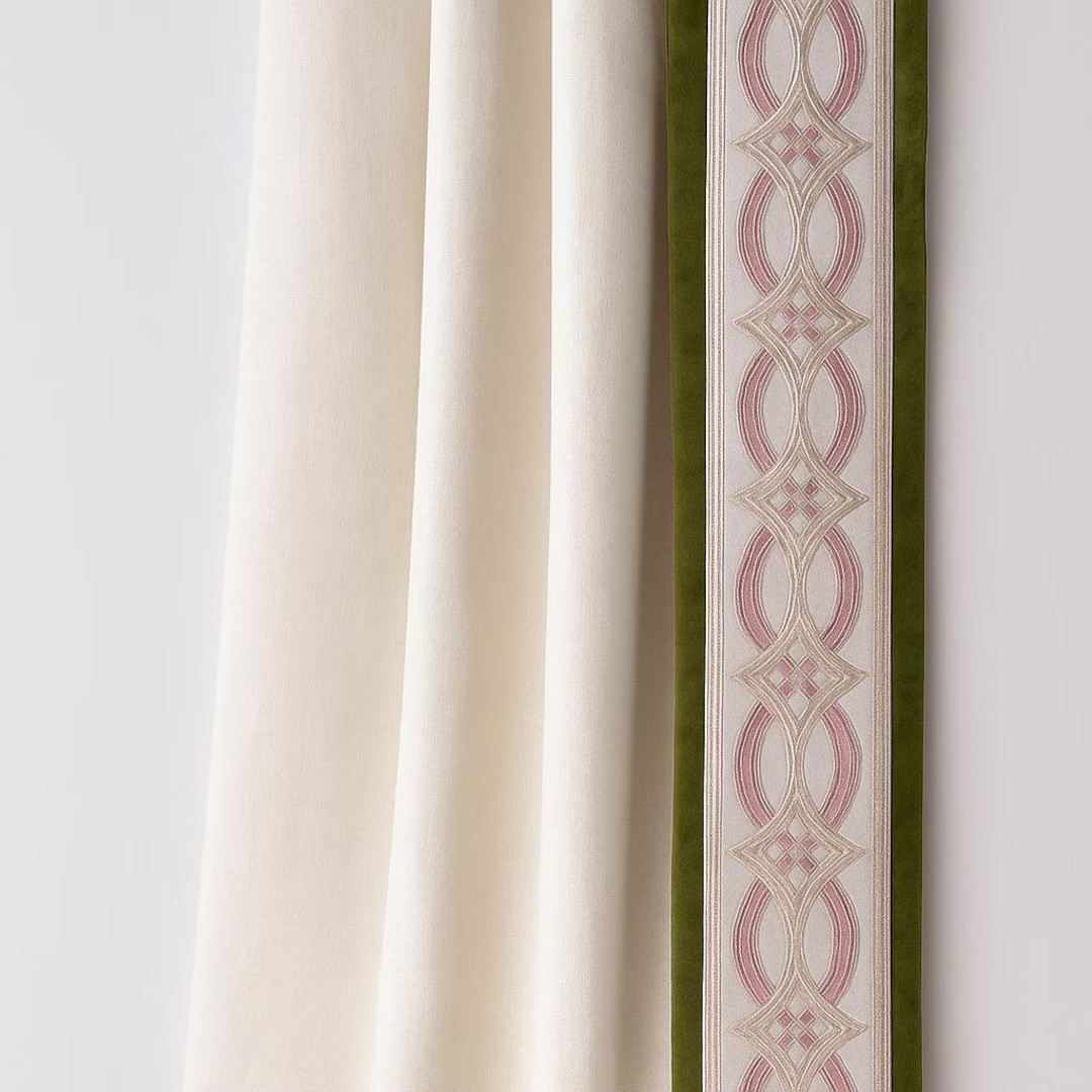 Linen Pinch Pleat Drapes With Trim Tape Many Fabric Colors Curtains French Pleated Floral Light B... | Etsy (US)