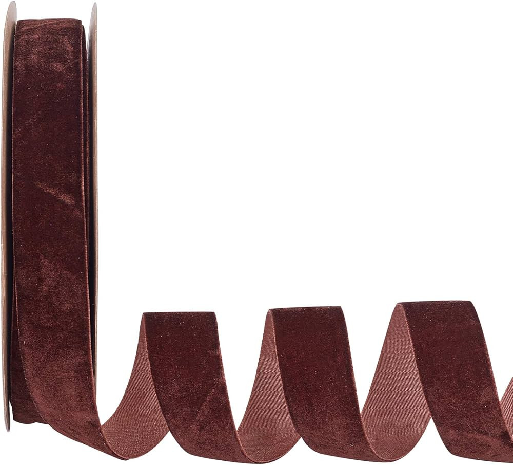 arricraft 20 Yards × 1 Inch Christmas Single Side Velvet Ribbon, Satin Ribbon Roll for Wedding, ... | Amazon (US)