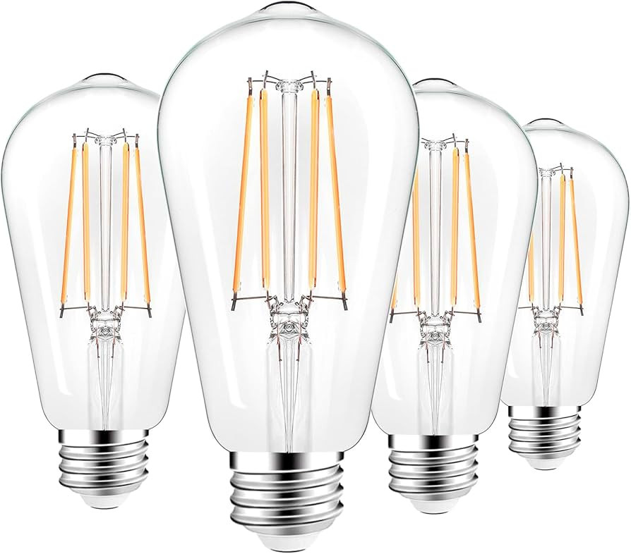 PARTPHONER LED Light Bulbs Dimmable Vintage Edison Bulb, E26 LED Bulb 60W Equivalent 720 Lumens, ... | Amazon (US)