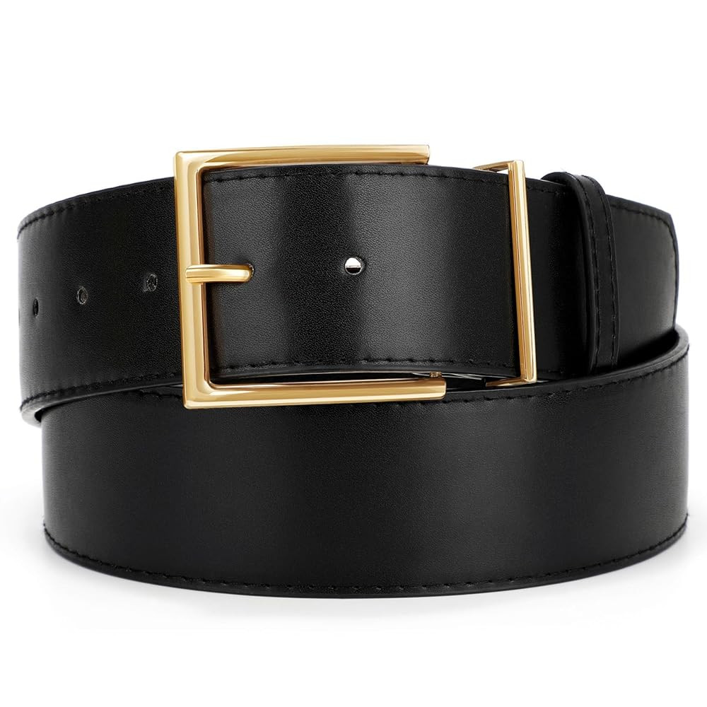 WHIPPY Women Wide Leather Waist Belts for Dresses Pants Fashion Leather Waistband for Women with ... | Amazon (US)