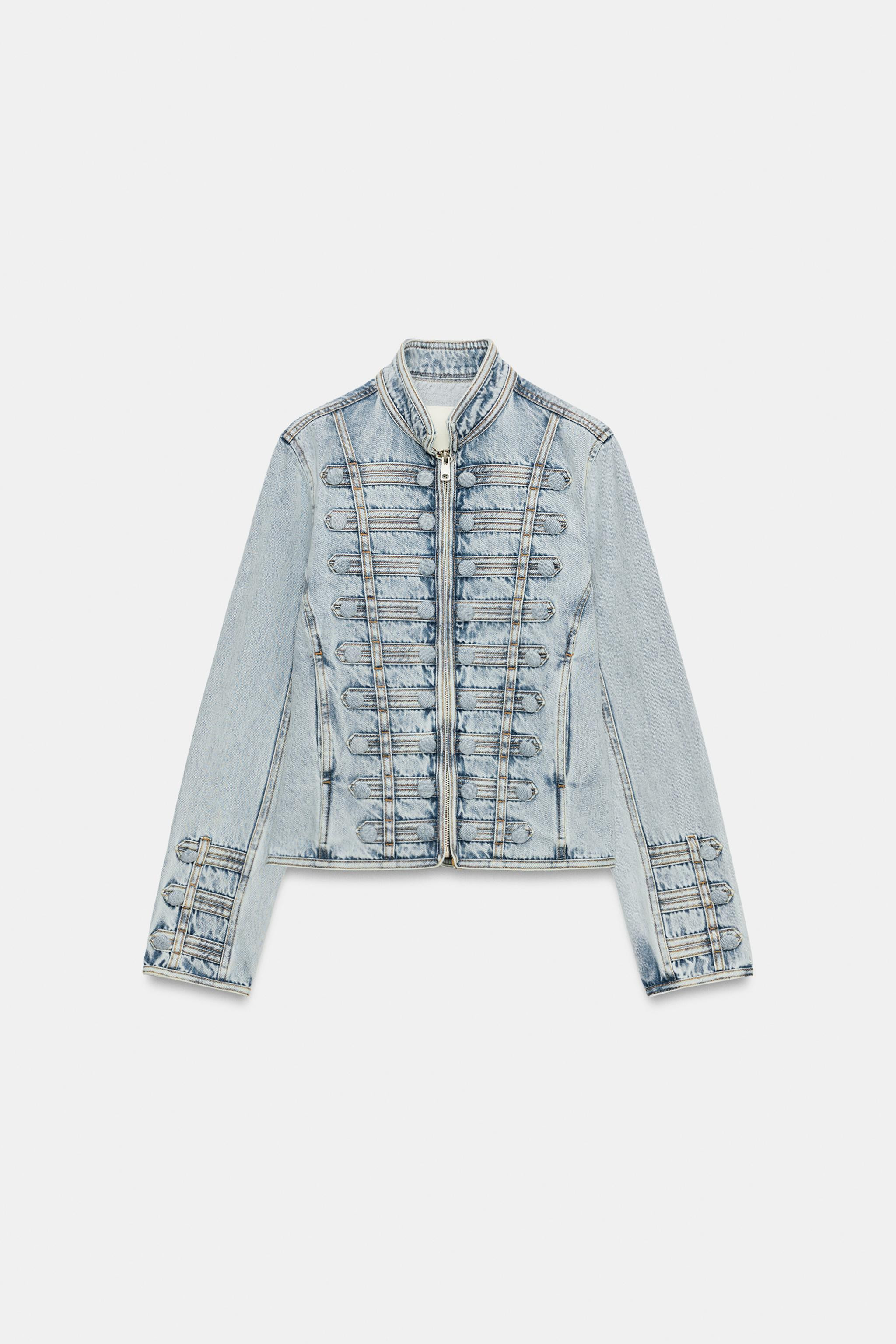 ZW COLLECTION FITTED BUTTON DENIM JACKET | Zara US