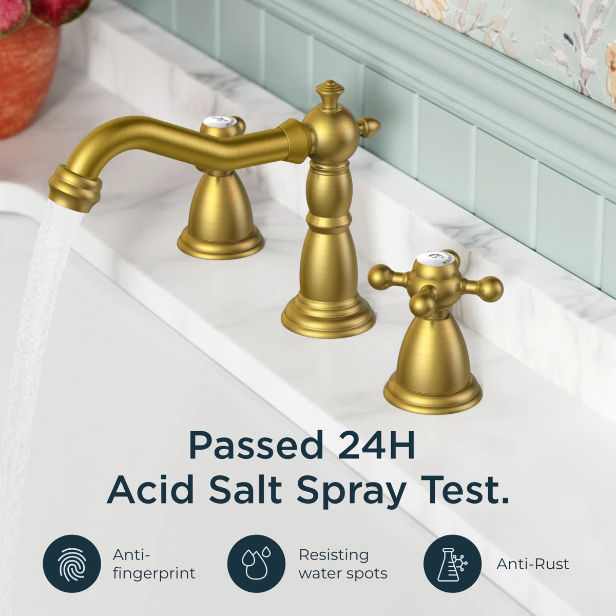 Widespread Faucet 2-handle Bathroom Faucet with Drain Assembly WB-03034G | Wayfair North America