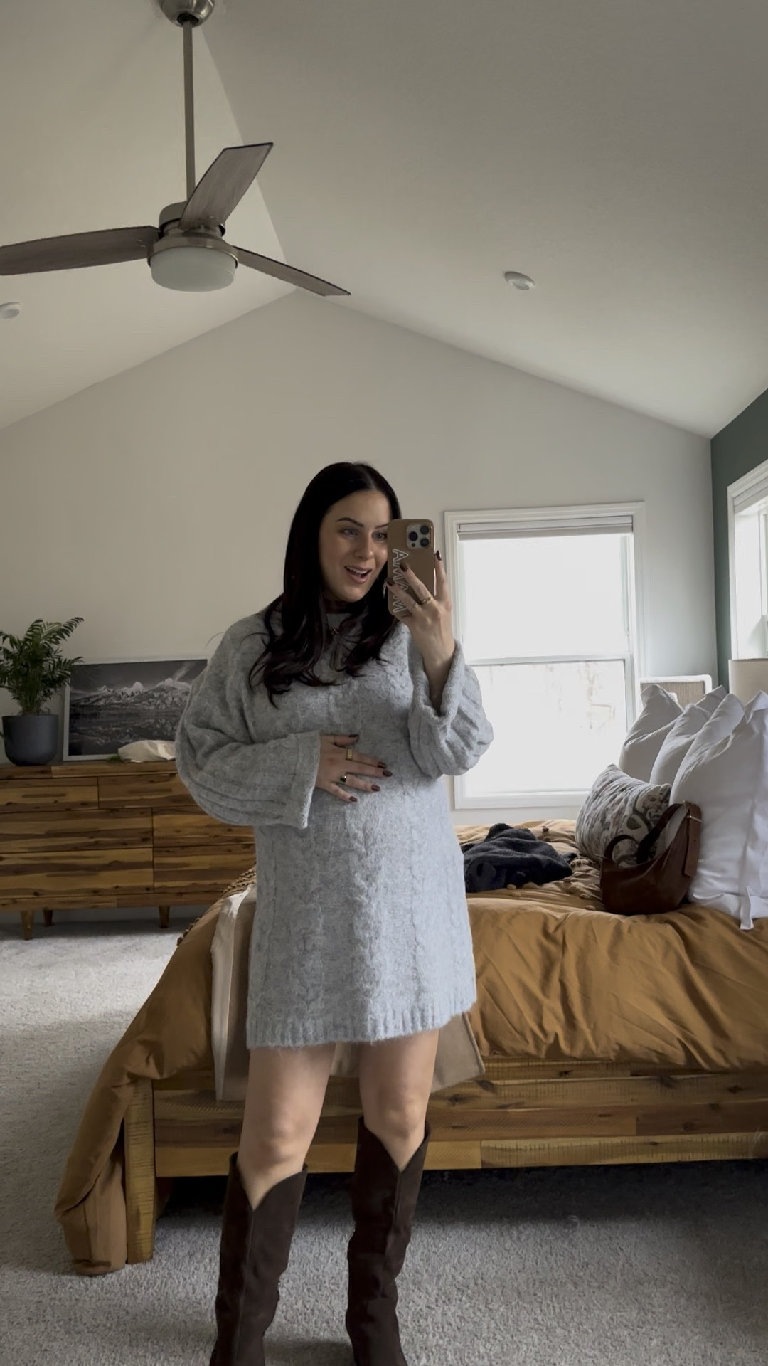 follow @_lomeyer_ for affordable pregnancy + petite outfit inspo! all outfits linked in my bio + @shop.ltk 🤎

#pregnancystyle #maternity #bumpstyle #holidayoutfit #thanksgivingoutfit #26weekspregnant  amazon outfit, pregnancy outfit, pregnancy style, maternity, petite outfits, bump style, pregnancy style winter, winter outfits, Nordstrom, Thanksgiving outfits, holiday outfits, sweater dress

get true size for a bump or size down if not preggo!

#LTKStyleTip #LTKHoliday #LTKBump