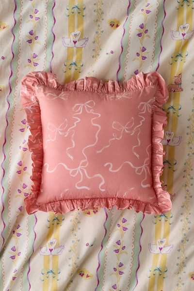 Harper Patterned Ruffle Throw Pillow | Urban Outfitters (US and RoW)