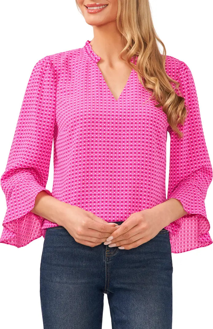 Garden Geometric Print Blouse | Nordstrom