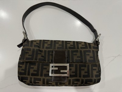 FENDI Zucca Baguette Brown Canvas Shoulder Bag  | eBay Australia | eBay AU