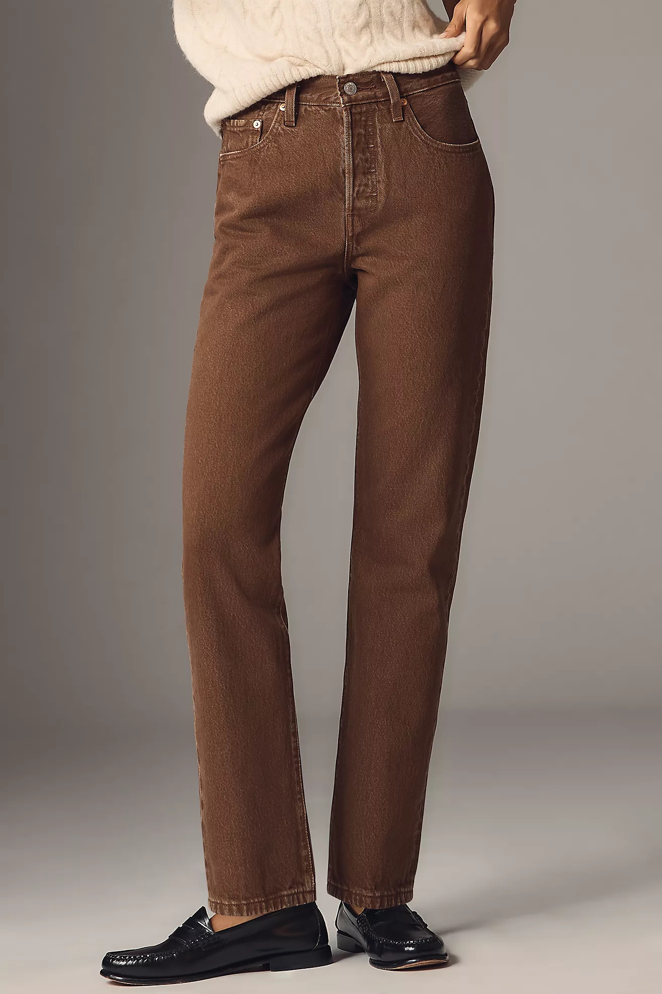 Levi's 501 High-Rise Straight-Leg Jeans | Anthropologie (US)