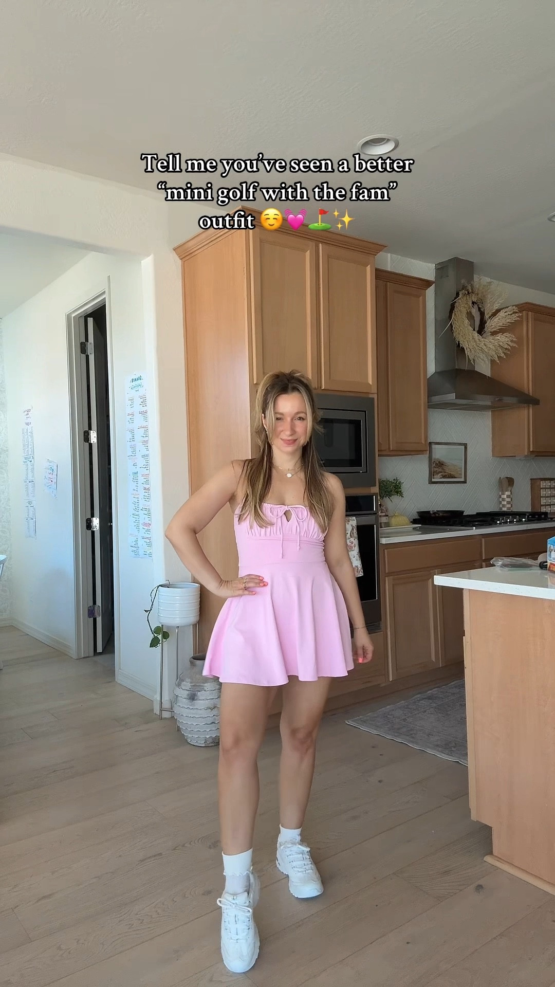Heading out to mini golf this Saturday in my favorite sporty romper dress 😍 wearing size xs dress- no bra bc it’s so supportive !! Wearing size 6 in the sneakers and size small lettuce socks 💓 steamers are on sale!

Target style 
Pop flex 
Blogilates 
Pink
Golf outfit 
Athletic 

#LTKPetite #LTKActive #LTKSaleAlert