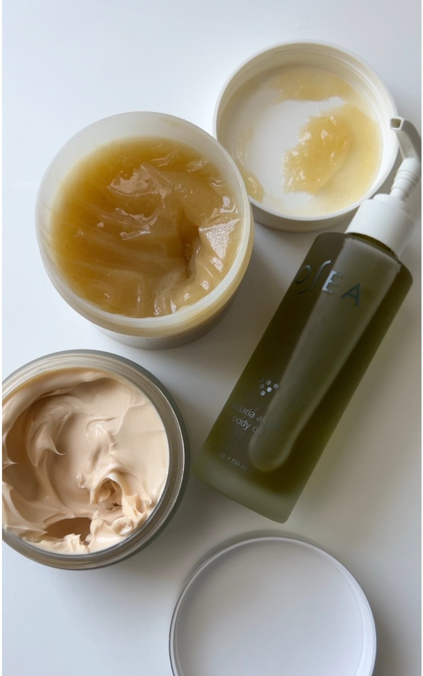 My go-to body care routine ft. OSEA favorites. Clean, hydrating, and the best for glowing skin. Shop the exact products below! #bodycareroutine #bodybutter #bodyscrub #bodyoil #oseabeauty 

 #LTKBeauty
