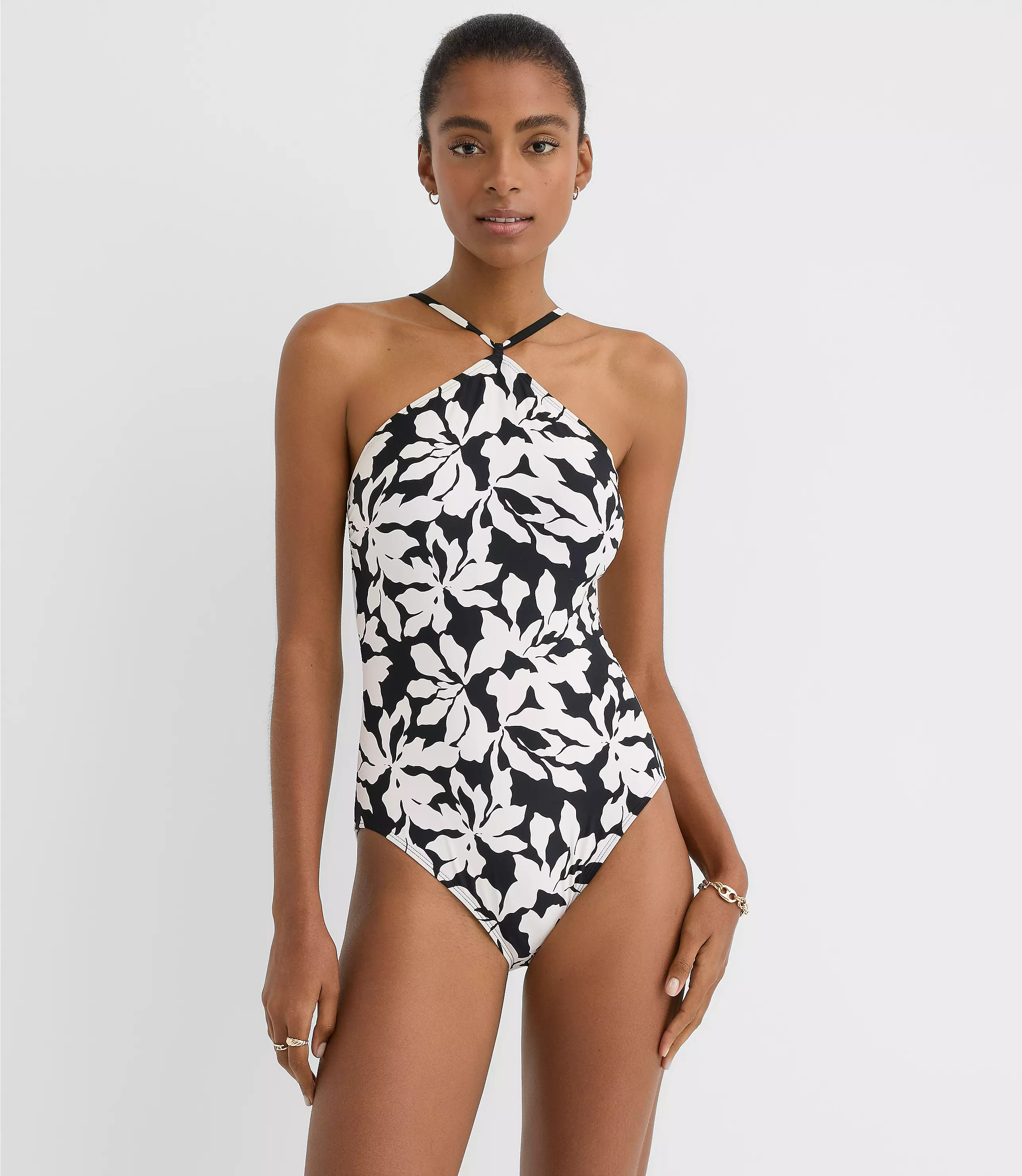 LOFT Beach Magnolia Halter One Piece Swimsuit | LOFT