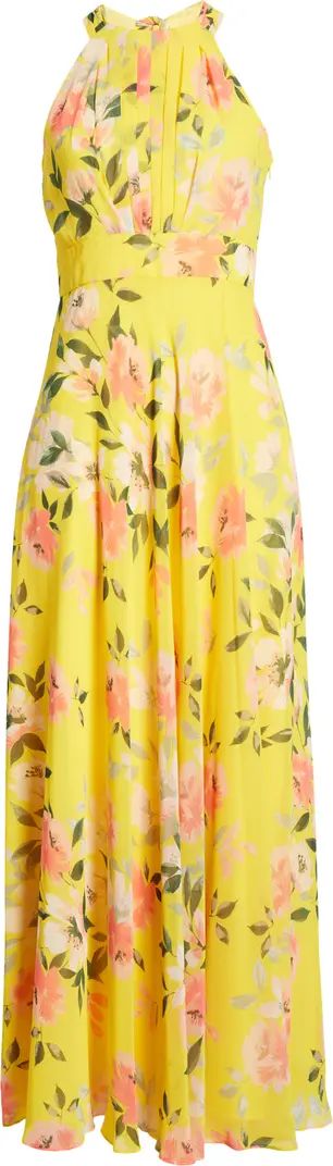 Eliza J Floral Halter Maxi Dress | Nordstrom | Nordstrom