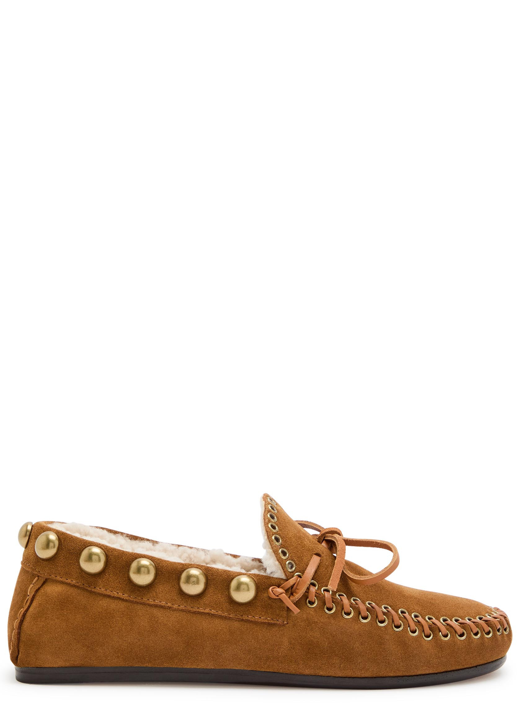 Fitza studded shearling and suede loafers | Harvey Nichols