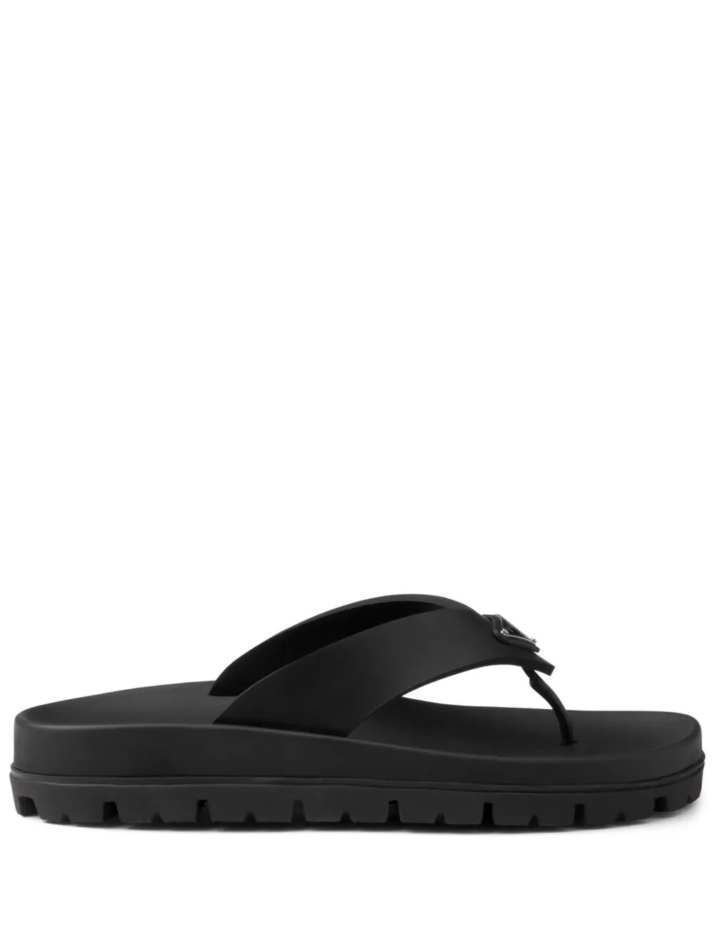 Prada triangle-logo Flip Flops - Farfetch | Farfetch Global