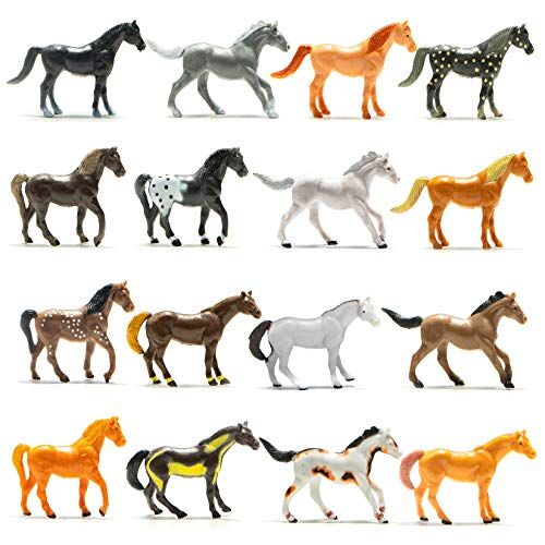 Prextex Plastic Horses Party Favors, 16 Count (All Different Horses in Various Poses and Colors) Bes | Amazon (US)
