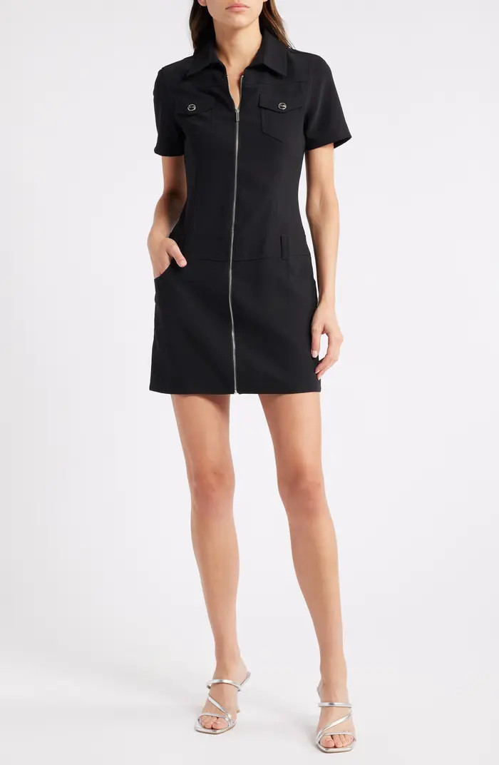 Amanda Uprichard Bianca Front Zip Minidress | Nordstrom | Nordstrom