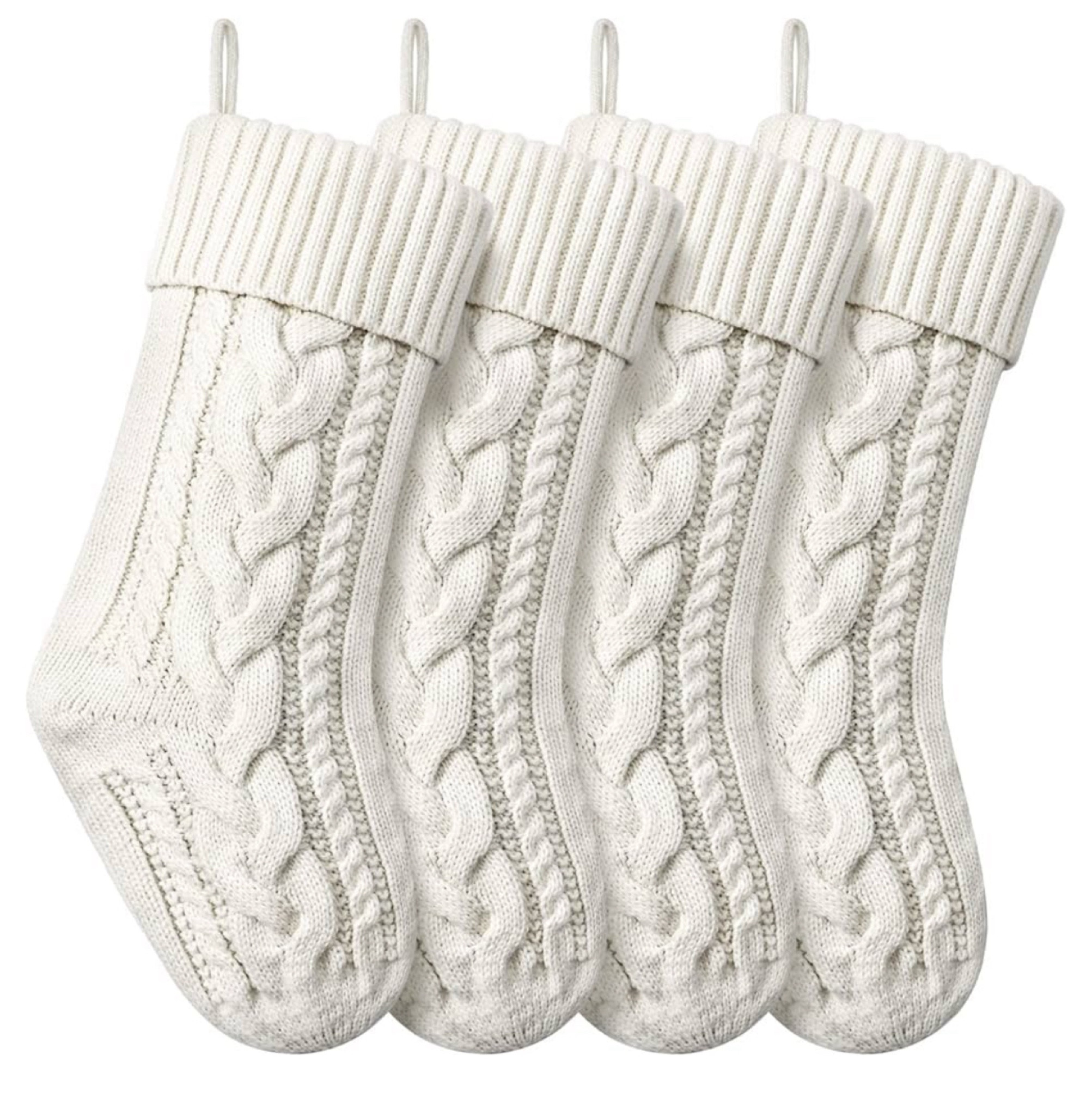 Christmas Stockings Knitted Xmas Stockings Double-Sided 18 Inches Fireplace Stockings for Family Christmas Decoration (Ivory, 4

#LTKHoliday #LTKSeasonal #LTKHome