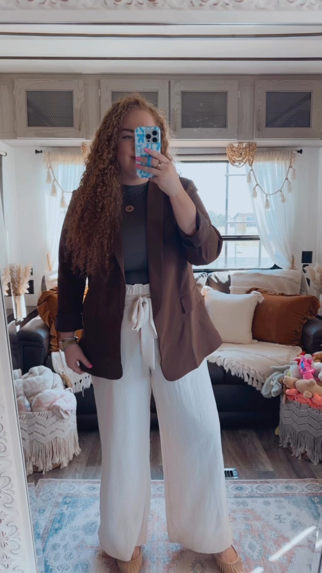 🍂 office chic for fall 🍂 This brown mocha blazer is the perfect neutral layer 😍 Tailored, timeless, and easy to style from work to dinner 🤎✨ office outfit | office style | office look | amazon office outfit | amazon office style | amazon office must haves | work wear | amazon work wear | work wear style | amazon work wear style | blazer | amazon blazer | amazon brown blazer | brown blazer | mocha blazer | dress pants | work pants | cream pants | cream dress pants | Amazon dress pants | Amazon work pants | mules | sling back mules | Amazon mules | sling back mules | fall shoes | amazon finds | amazon fashion | amazon outfit | amazon look | office look | office wear | looks for the office | look for the office | bodysuit | amazon bodysuit | green bodysuit | fall office outfit | fall work wear | fall outfit for the office | fall office outfit inspo | fall work wear | fall fashion | Fall must haves 

#LTKSaleAlert #LTKWorkwear #LTKMidsize