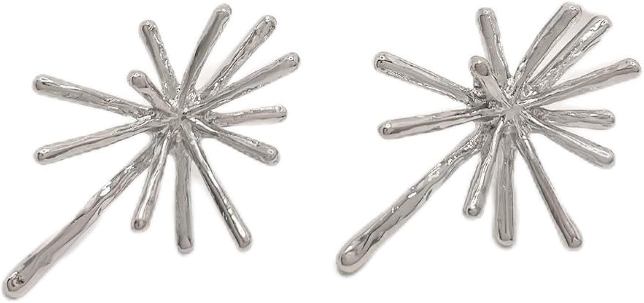 Gold Firework Stud Earrings Women Metal Sunflower Stud Earrings Statement Flame Earrings for Wome... | Amazon (US)