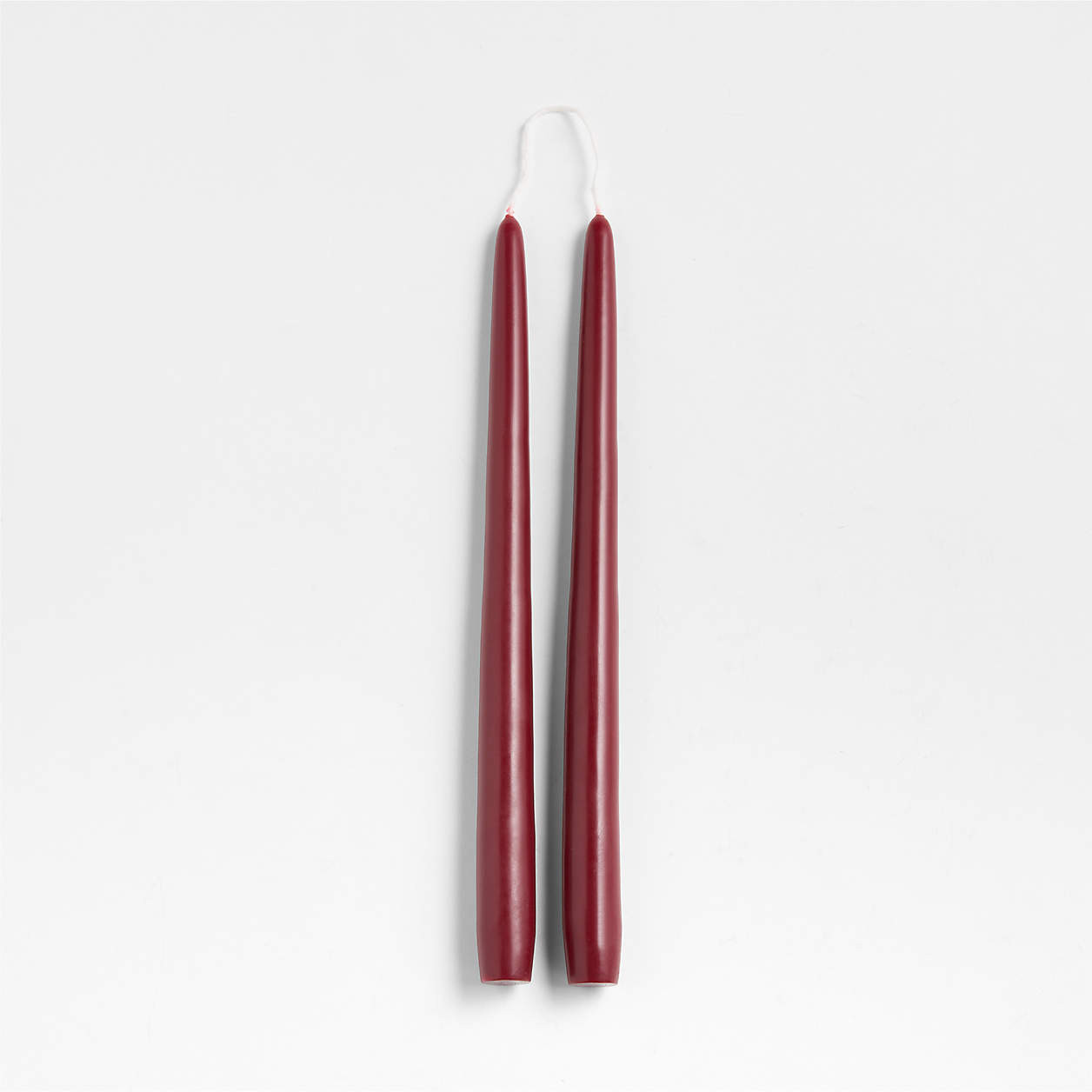 Dark Cranberry 12" Dipped Taper Candle, Set of 2 + Reviews | Crate & Barrel | Crate & Barrel