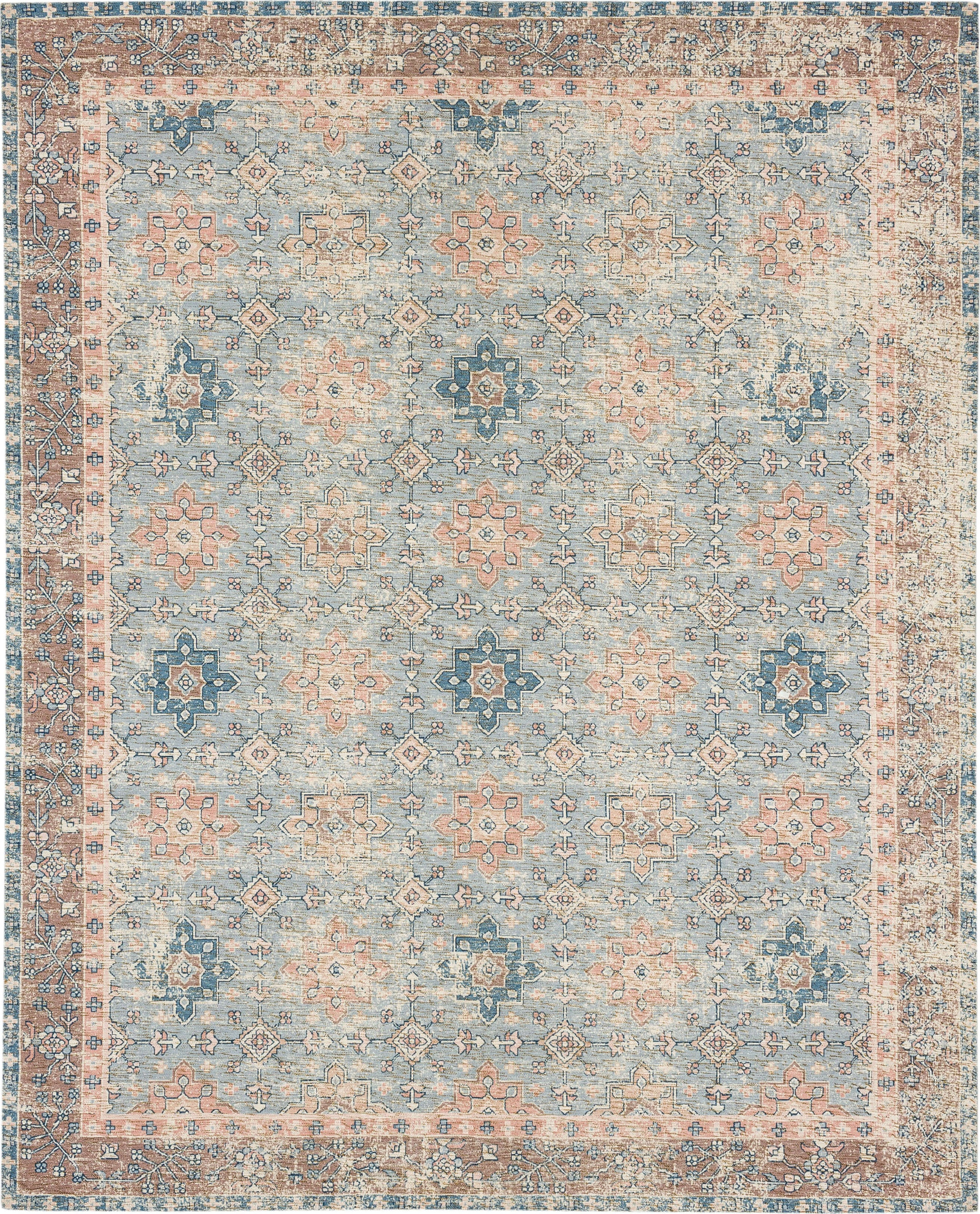 Karastan Zula Hazega Blue and Rose Area Rug | Covered By Rugs