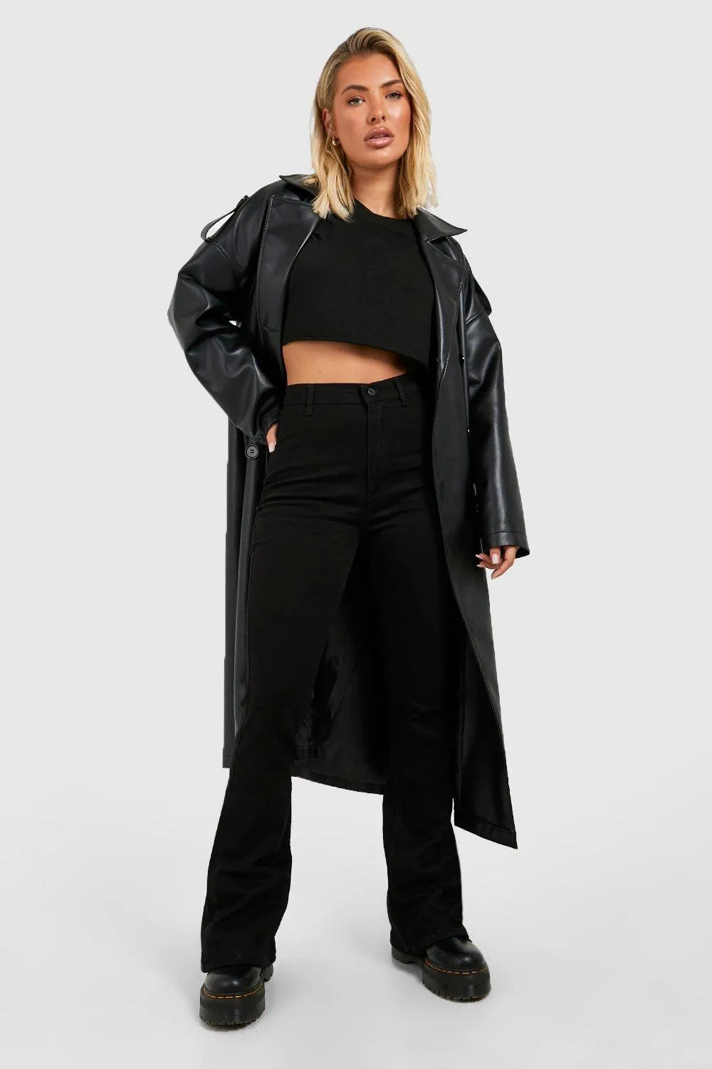 Jeans | Butt Shaper High Rise Skinny Flared Jeans | boohoo | Boohoo.com (UK & IE)
