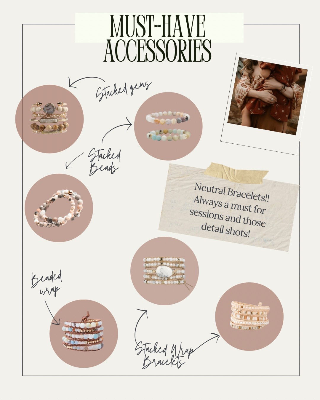 Neutral accent bracelets a must for sessions and neutrals always work with all outfits 🤍

#LTKStyleTip #LTKFindsUnder50