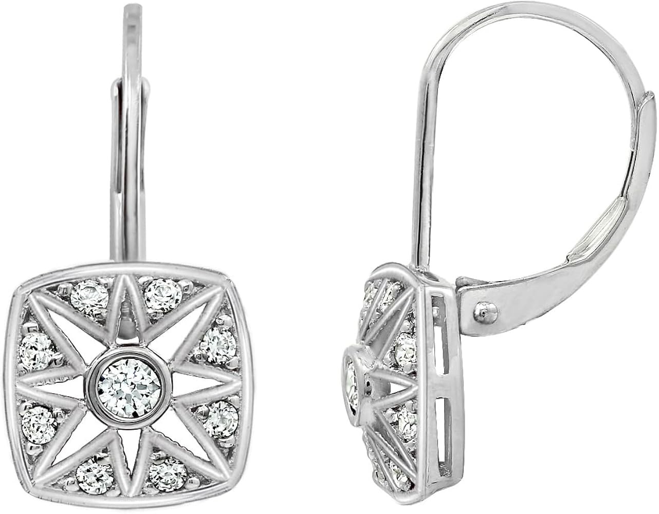 Marilyn Monroe Vintage Square Drop & Dangle Earrings | 14K Yellow Gold, Rhodium Plated 925 Sterli... | Amazon (US)