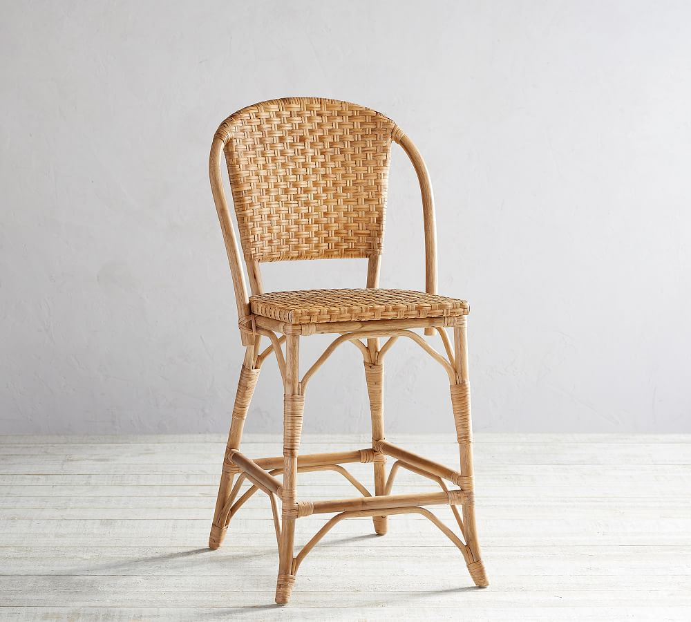 Parisian Woven Bar & Counter Stool | Pottery Barn (US)