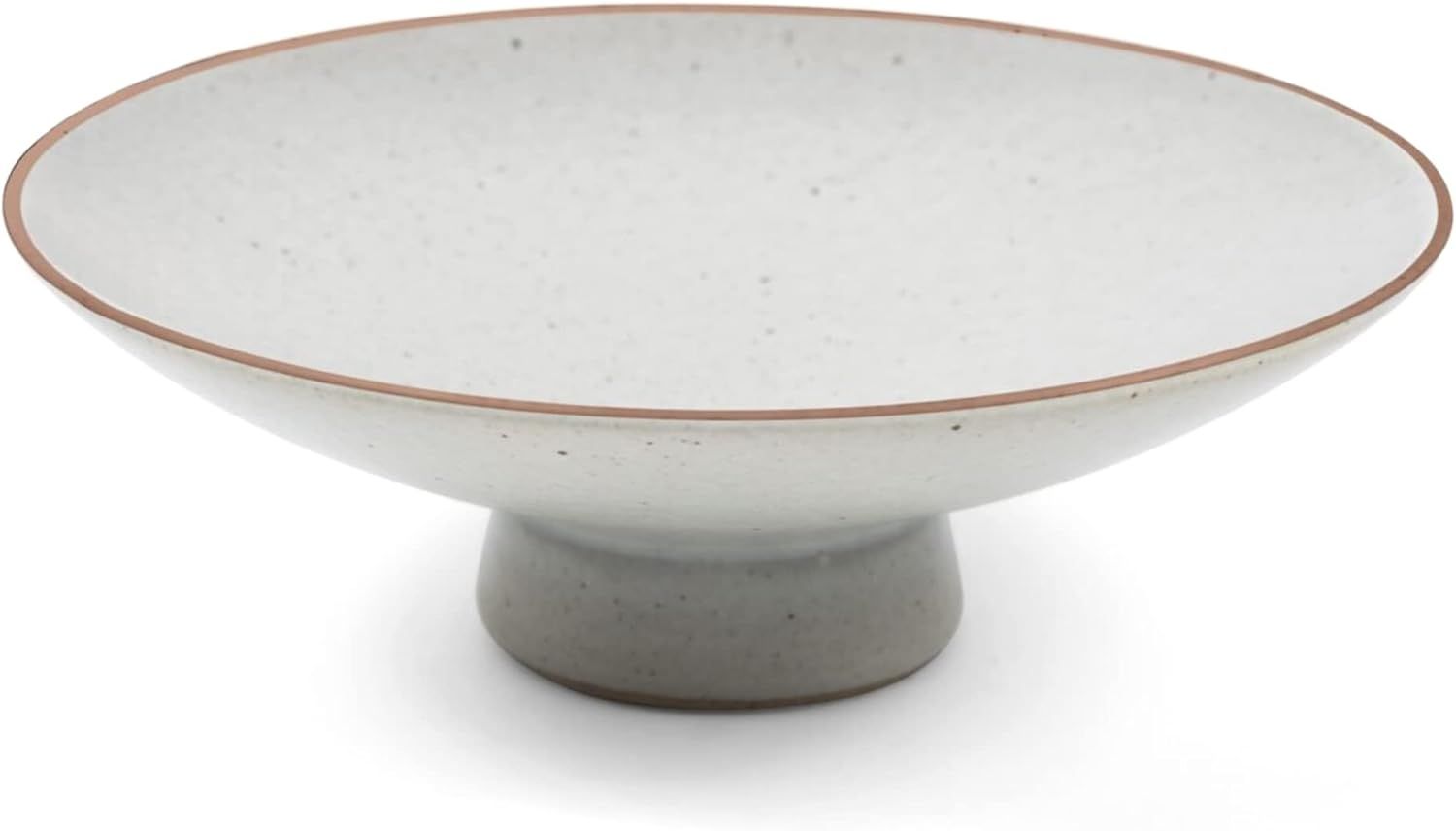 Decoretelle 7.5 Inch Round Shallow Matte Cream Rustic Porcelain Ceramic Key Bowl Or Key Holder Fo... | Amazon (US)