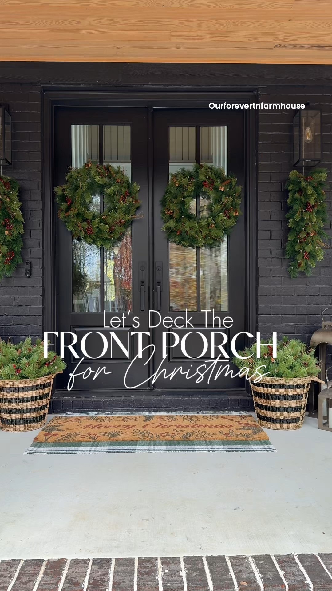 Decking the front porch for the holidays. Loving how easy it is to create a festive, cozy look with @plowandhearth's Blue Ridge collection.
The wreaths, garlands, teardrop swags, and urn fillers make styling a breeze and bring that classic holiday charm. I also added a few extra touches from Plow & Hearth, the lighted birch trees and a festive mat, to complete the look.  Shop my post on LTK and bring this holiday magic home! #plowandhearth #phliving #plowandhearthinspo #plowpossibilities #AndTraditions #HolidayTraditions #HomeForTheHolidays 

#LTKHoliday #LTKSeasonal #LTKHome