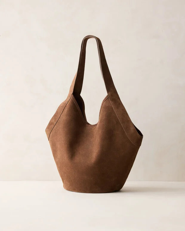 Suede Slouchy V Tote | Talbots