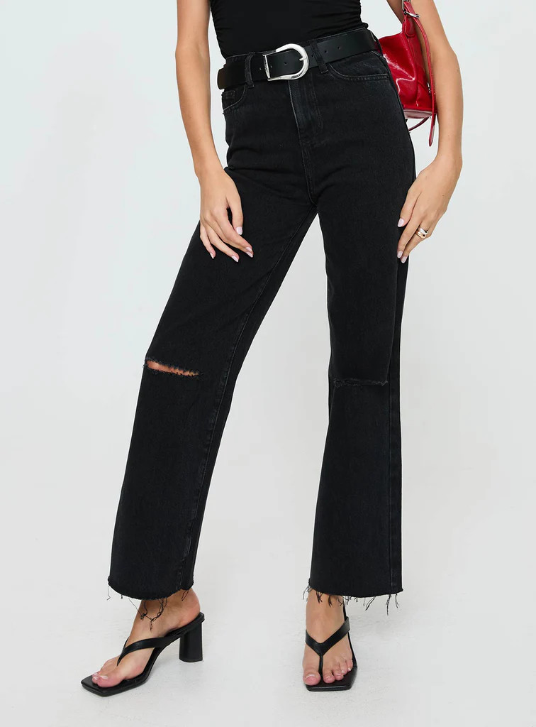 Thorne Denim Jeans Washed Black | Princess Polly US