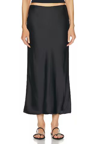 Norma Kamali Bias Obie Skirt in Black | FWRD | FWRD 
